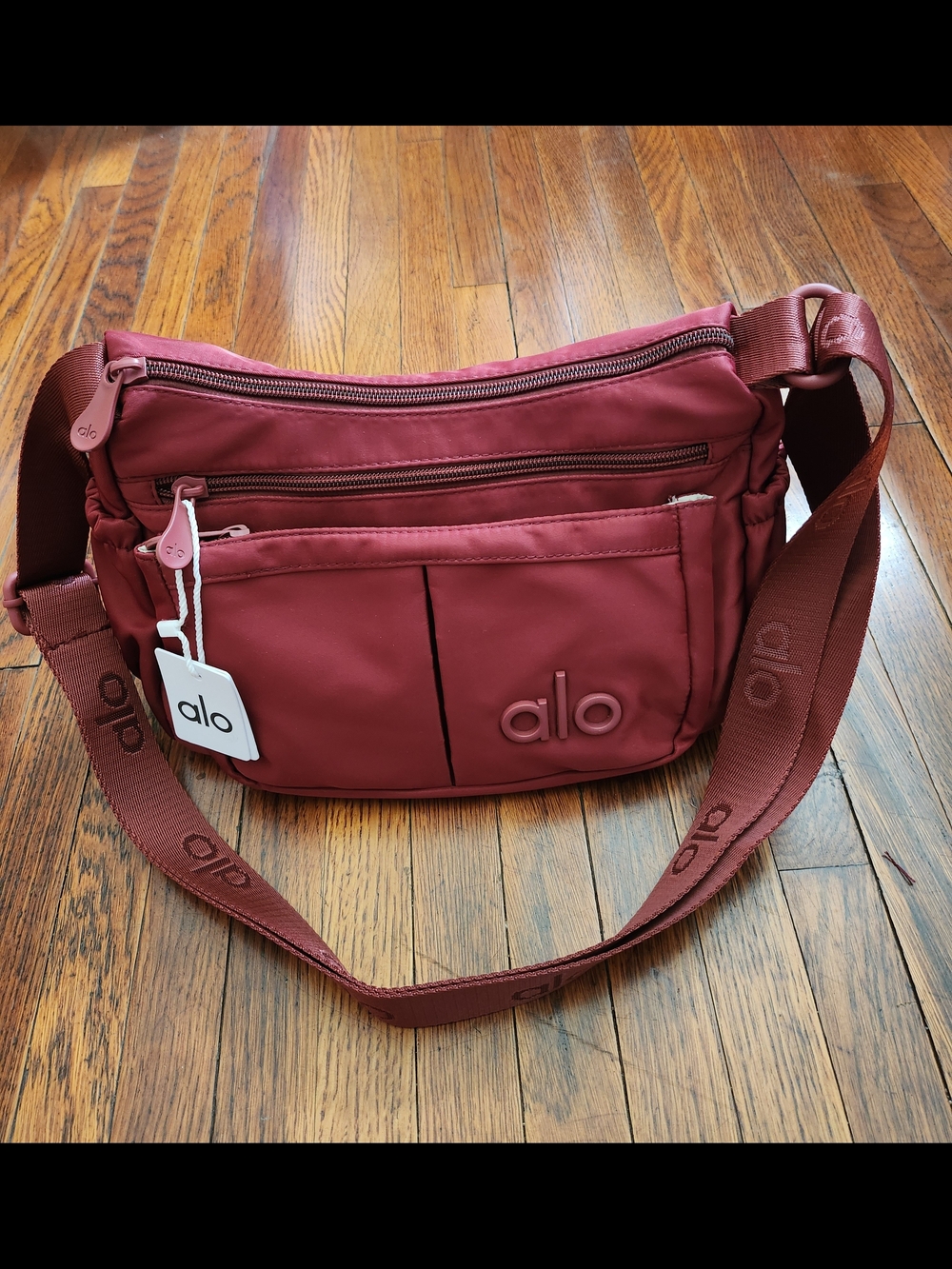 AL0 Small Maroon Shoulder Crossbody Bag NWT